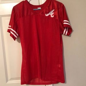 Atlanta Braves red mesh top
